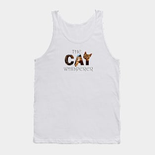 The Cat Whisperer - Bengal cat oil painting word art Tank Top